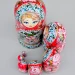 Матрешка деревянная, Букет Красный, 5 мест, 24 см (0133757-9)