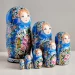 Матрешка деревянная, Букет Синий, 7 мест, 24 см (0133757-10)