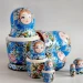 Матрешка деревянная, Букет Синий, 7 мест, 24 см (0133757-10)