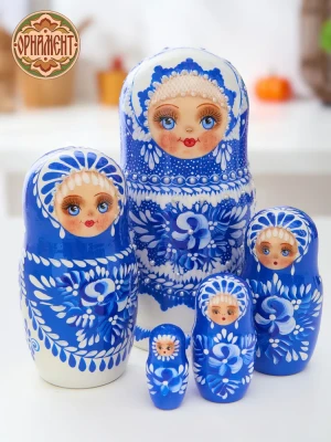 Матрешка деревянная, 5 мест, 14 см (0133778-2)