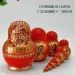 Матрешка деревянная авторская, 10 мест, 13 см (0127333-1)