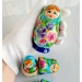 Матрешка 5 мест 10 см голубая