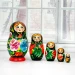Матрешка 5 мест 10 см черный платок