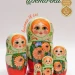 Матрешка деревянная авторская, 5 мест, 18 см (0133888-1)