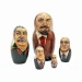 Матрешка деревянная, главы СССР, 5 мест, 14 см (0127235-6)