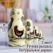 Игрушка деревянная матрешка 5 мест Тени петушок/ сувенир/ символ россии/ подарок ребенку/ детская иг