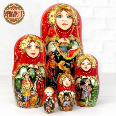 Матрешка деревянная, Жар Птица, 15 см (0133764-1)