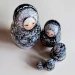 Матрешка деревянная гжель, 14 см, 5 мест (0133767-5)