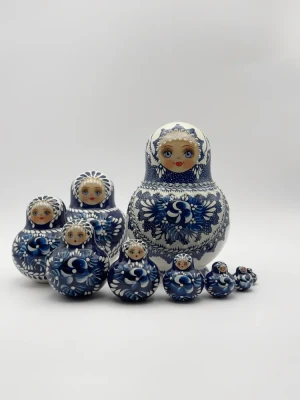 Матрешка деревянная авторская, 10 мест, 13 см (0133789-3)