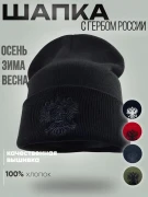 Шапка зимняя Россия с гербом черная
