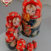 Матрешка детская, Кошки-мышки 21 см 7 мест (0124134-13)