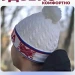 Шапка Russia с помпоном зимняя белая, шапка с флисовой подкладкой