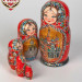 Матрешка деревянная, виды Москвы, 5 мест, 15 см (0129912-7)