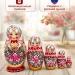 Матрешка деревянная авторская, 5 мест, 18 см (0133790-4)