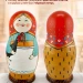 Матрешка деревянная авторская, Первая матрешка, 5 мест, 17 см (0129363-2)
