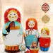 Матрешка деревянная авторская, Первая матрешка, 5 мест, 17 см (0129363-2)