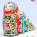 Матрешка деревянная, Букет разноцветный , 7 мест, 20 см (0133757-11)