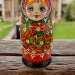 Матрешка деревянная хохлома, 5 мест, 15 см (0133778-12)