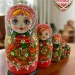 Матрешка деревянная хохлома, 5 мест, 15 см (0133778-12)