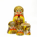 Матрешка деревянная, Жженка, 5 мест, 18 см (0132132-2)