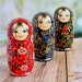 Матрешка 5 мест 11 см Кружево черная