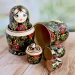 Матрешка 5 мест 11 см Кружево черная