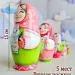 Матрешка 5 мест 15 см Зайка