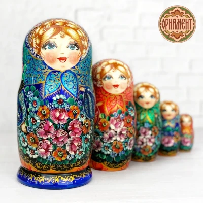 Матрешка деревянная, 18 см, 5 мест (0133770-2)