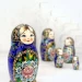 Матрешка 5 мест 15 см Букет синий