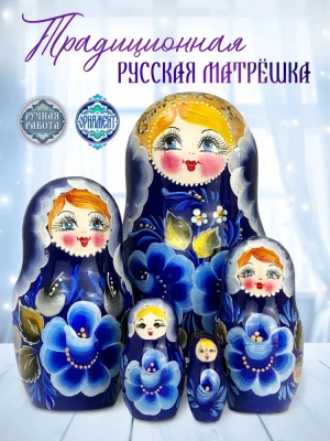 Матрешка детская деревянная развивающая игрушка 12,5 см (0129076-2)