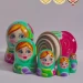 Матрешка деревянная детская сувенирная 5 мест 10 см (0127113-35)