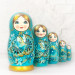 Матрешка 5 мест Птица Счастья голубая 12 см