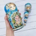Матрешка деревянная, Красный букет, 5 мест, 18 см (0133757-6)